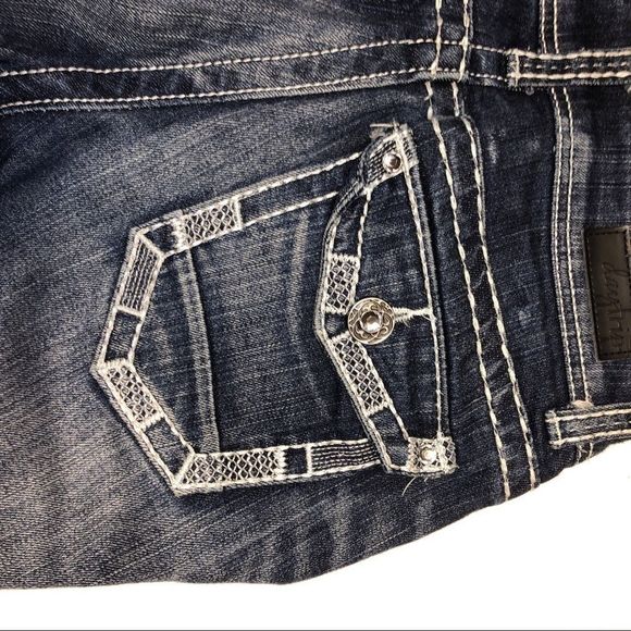 Daytrip Virgo bootcut women's 25R denim blue jeans Buckle whiskered 5 pocket - Picture 10 of 16